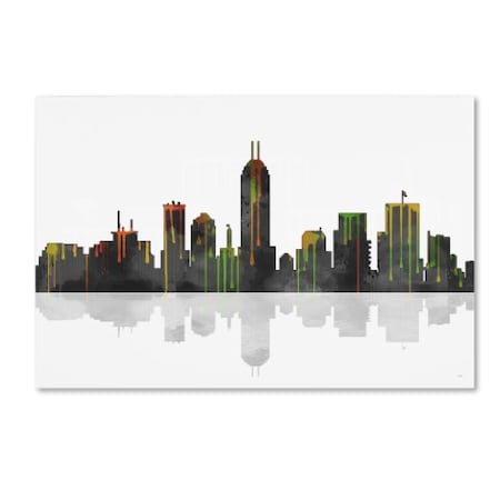 Marlene Watson 'Indianapolis Indiana Skyline' Canvas Art,22x32